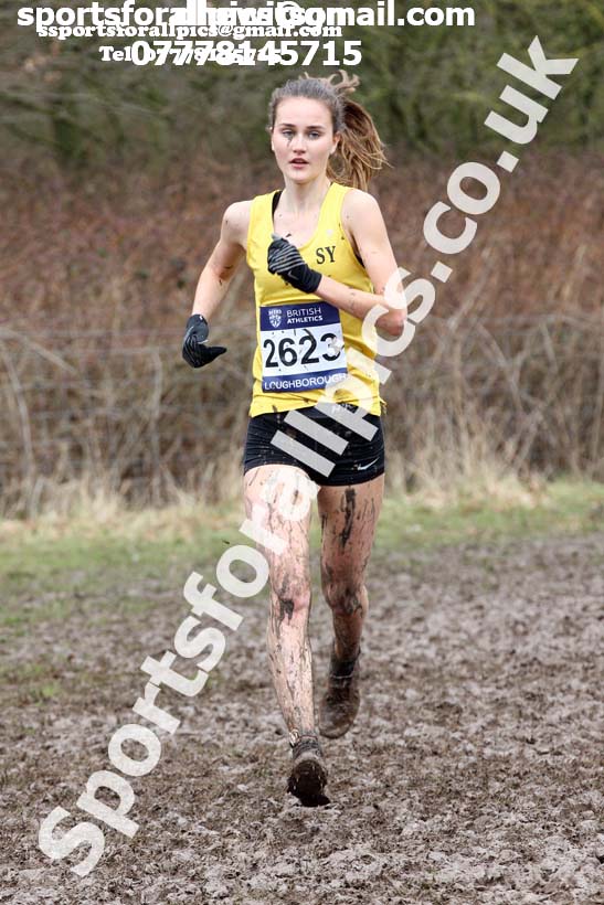 Womens under-20s 2018 British Inter Counties Cross Country Champs., Prestwold Hall, Loughborough. Photo: David T. Hewitson/Sports for All Pics